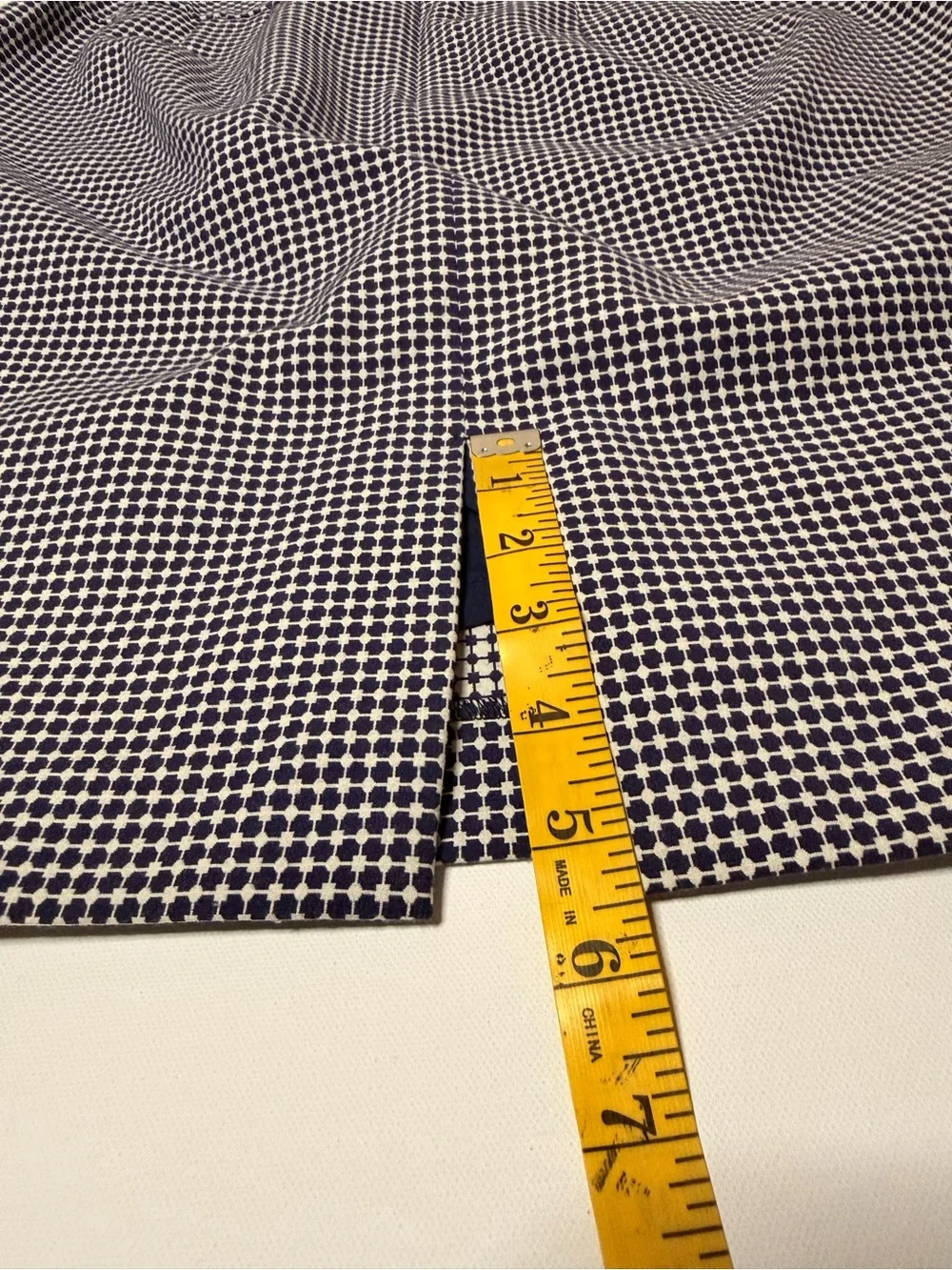 NWT Express Navy Blue Cream Line Pencil Skirt